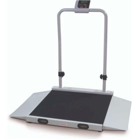 RICE LAKE WEIGHING SYSTEMS Rice Lake 350-10-3M Digital Wheelchair Scale with Handrail, 1000 lb x 0.2 lb 193956